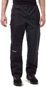 Berghaus Men's Stormcloud Waterproof Overtrousers with Snap Release Leg Openings, Waterproof Walking Trousers, Outdoors Clothing, Black, 32in