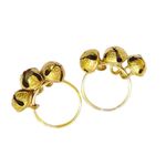 Kunya Finger Ring Clapping Ghungroo Golden Silver Kadi Anguthi Brass Small Bells finger cymbals (3 Ghungroo Per Ring) for Bhajan Lord Goddess God Ganesh Ganapati Pooja Aarti