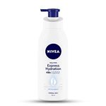 NIVEA Express Hydration 400ml Body Lotion | 48 H Moisturization & Hydration for Summer | Goodness of Sea Minerals & Deep Moisture Serum | Non Greasy & Healthy Looking Skin |For All Skin Types
