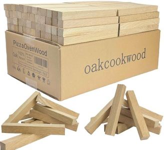 OakCookWood White Oak Wood Splits 8 Inch Thin Cut – Kiln Dried Pizza Oven Wood for Ooni, Gozney, Portable Ovens & Small Grills – Fast Heat Cooking Fuel – 19 LB Box