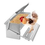 Youyijia Automatic Chicken Feeder 5KG - Aluminium Treadle Poultry Feeder for Clean, Convenient Feeding - Ratproof Water-Resistant Self-Opening for Chickens, Ducks and Most Poultry