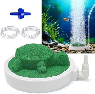 WTAQUA Air Stone for Aquarium Fish Tank – Oxygenating Bubble Decoration, Fish Tank Accessories with Hose, Check Valve, Ideal for Goldfish, Turtle Tanks, Hydroponics & Pond Aeration