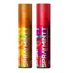 Spraymintt Mouth Freshener | 175+ sprays of instant long lasting with Zero Calories Freshness | Orangewave flavour + Brezeberry flavour | 15g - Combo of 2