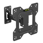 D-Line TV Wall Bracket for 23-50 Inch TVs, Tilt, Turn and Extend TV Wall Bracket with Spirit Level, Single Arm TV Mount - VESA 100x100mm - 200x200mm, Holds up to 30kg