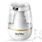WeFilter Humidifier for Room Moisture | 3L Cool Mist Ultrasonic Humidifier for Bedroom, Baby Room, Home | 25dB Silent | 24H Runtime | Top-Fill | Night Mode | White