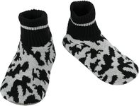 BenSorts Winter Slipper Socks for Men Gift Warm Cozy Fleece House Socks Slipper Non Skid with Grippers Black Camo Size 10 11 12 13