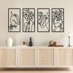 Black Metal Line Art Wall Decor Min