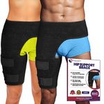 Hip Brace Thigh Compression Sleeve – Hamstring Compression Sleeve & Groin Compression Wrap for Hip Pain Relief. Support for Hip Replacements, Sciatica Pain Relief Brace (Small/Medium)