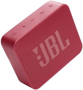 JBL Go Essential with Rich Bass, Wireless Ultra Portable Bluetooth Speaker, Vibrant Colors, Waterproof, Type C (Without Mic, Red)