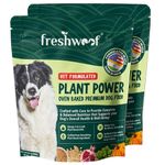 freshwoof Plant Power Veg Dog Food - Usa Vet Formulated, 25+ Superfoods, No Corn, Soy, Or Wheat, Gently Baked, Human Grade | Adult All Breeds (200G), Pellet