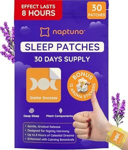 Naptuno Sleep Patches for Adults Extra Strength - 30 Pack, Lunar Lavender for Better Deep Sleep, Natural Ingredients Sleepy Stickers, Easy to Apply and Comfortable Sleep Patches for Women and Men