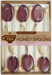 Melville Candy All Natural Honey Spoons for Tea – Lavender Flavor Spoons & Lollipops on Wooden Ball Sticks – Gluten-Free, American Honey Stirrers for Tea, Coffee, & Hot Beverages – 6 PCS Gift Box