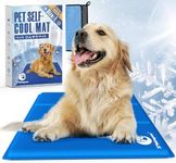 Shinyee Dog Cooling Mat Cool Non-Toxic Gel Cooling Mat for Dogs Cats and People, Pet Self Cooling Pad Cushions Bed Sofa in Summer, Ideal for Home Cars Laptop Floor Travel (L: 90x50cm)