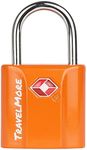 1-Pack TSA Approved Luggage Key Lock for Travel | Suitcase Lock with Keys | TSA Lock | Luggage Lock | Suitcase Padlock with Keys | Orange