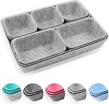 SITTELLA Art and Craft, Office Supplies Felt Desk and Drawer Organizer | Tray Organizer for Office Desk (Grey)