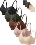 habibee Womens Nursing Bra Seamless Breastfeeding Sleep Maternity Bra with Remove Bra Pads Extenders 5 Pack