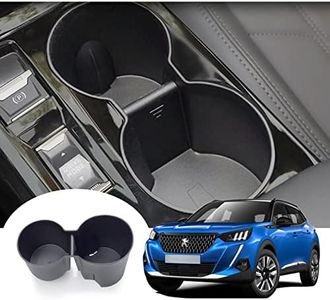 GAFAT 2020-2024 2025 Peugeot 208 e-208/ Peugeot 2008 e-2008 Soporte para Bebidas, Peugeot 208 2023 Restyling Alfombrilla de Gel de Sílice, Accesorios Peugeot 2008, Accesorios Peugeot 208 (Automática)