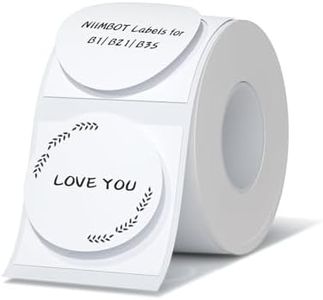 NIIMBOT Labels for B1 B21 B3S K3, Thermal Printer Labels 1" x 1"(25X25mm), Round Labels for Spice Jar Labels, Gift Sticker Labels,Envelope Seals Stickers