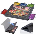 Lavievert Tilting Puzzle Board with 2-in-1 Designed Stand & Cover, Lightweight Felt Puzzle Plateau with 6 Colored Drawers for Adults, Portable Jigsaw Puzzle Table (Dark Gray, Up to 1000 Pieces)