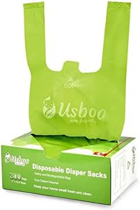 Baby Disposable Diaper Bags,300 Count Oxo-Biodegradable Diaper Sacks,Easy-Tie Handles,Diaper Disposal or Pet Waste Bags, Unscented