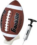 Franklin Sports Football, Kicking Tee + Pump Set - Grip Rite Official Size Football Set for Adults - Football, Tee + Air Pump with Inflation Needle