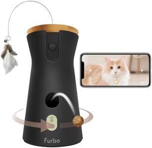 Furbo 360° Katzenkamera [Basic Kamera]: Haustierkamera mit App, Rotierende 360° Sicht, Farbnachtsicht, Tracking, Leckerliwurf, Miauen-Alarm UVM., der Favorit von Haustierbesitzern auf der ganzen Welt