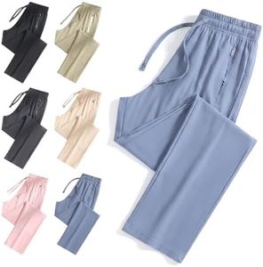 Comfy Fit Pants for Women Over 50, Comfy Unisex Ice Silk Quick Drying Breathable Outdoor Hiking Casual Pant (US, Alpha, Medium, Regular, Regular, Standard, Blue)