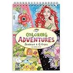 Adult Colouring Books by Colorya - A4 Size - Colouring Adventures Book for Adults - Premium Quality Paper, No Medium Bleeding, One-Sided Printing