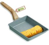 NILKANTH® Japanese Omelette Pan Nonstick Tamagoyaki Egg Pan,Retangle Small Frying Pan,Non-Stick Coating (PFOA Free) - 20 x 15cm