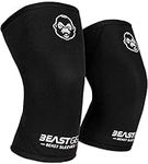 Beast Gear - Beast Sleeves Pro- Advanced 7mm Neoprene Double-Ply Compression Knee Sleeves for Support and Protection.Weightlifting, Crossfit, Powerlifting, Strongman, Squats, Deadlift, Olympic Lifting