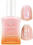 modelones Nail Strengthener Jelly Pink Purple Nail Polish Nail Repair for Damaged Nails Hardener Extra Strong and Growth Natural Concealer Foundation Nail Care Gifts for Women