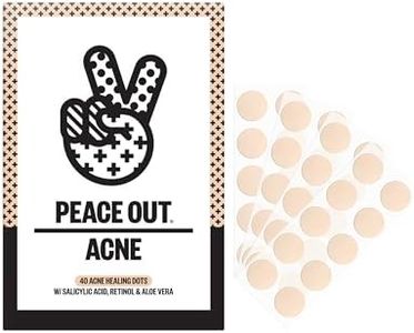 PEACE OUT Acne Healing Dots Hydrocolloid Pimple Patches, Acne Spot Treatment with Salicylic Acid, Retinol, and Aloe Vera for Blemishes and Breakouts (40 count)