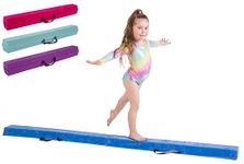 Gymnastics Beam For Kids - Amazing Balance Equipment For Children at Home - Faux Suede, High Density EVA Foam - Sizes 210cm/240cm/270cm - Flash Cards, Carry Straps, Carry Case and Multiple Colours!