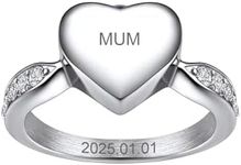 Personalized Heart Cremation Ring f