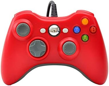 TAVICE COMPATIBLE Wired USB Pad Joypad Game Replacement Controller for Xbox 360 PC Windows - RED