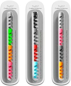 Sounce Spiral Charger Cable Protector Data Cable Saver Charging Cord Protective Cable Cover Headphone MacBook Laptop Earphone Cell Phone Set of 3 (Cable Protector (12 Units)