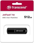 Transcend USB Stick 512GB JetFlash 700 USB 3.1 Gen 1 Black - TS512GJF700