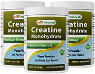 Best Naturals Creatine Monohydrate 1 Lb Pure Powder (1 LB (Pack of 3))