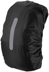 PATIKIL 30-40L Waterproof Backpack Rain Cover, Non-Slip Backpack Cover with Vertical Reflective Strap Stay Dry for Hiking, Camping, Hunting, S, Black