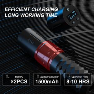 Tattoo Kit with 2 Batteries – 7 Stroke Rotary Machine Set