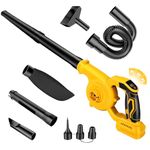 FormiPow Leaf Blower Cordless for Dewalt 20V Max Battery, 220MPH 2-in-1 Brushless Leaf Blower & Vacuum with 24000RPM, 3 Speed Modes, Leaf Blower for Lawn Care Patio Backyard Garden Floor (No Battery)