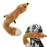 Ethical Pets Plush Skinneeez Fox 24-Inch Stuffingless Dog and cat squeaking Toy