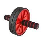 Konex Abs & Abdominal Workout Roller Wheels for Men & Women | Lightweight Non Skid Wheels with Easy & Ergonomic Grip | Ideal for Home & Gym Workouts (Red)