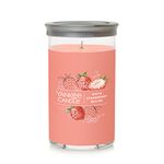 Yankee Candle White Strawberry Bellini Signature Medium Pillar Candle, 14.25oz,