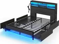 Rolanstar Queen Bed Frame with Stor