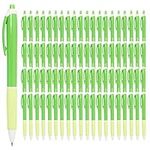 Simply Genius Pens in Bulk - 100 pack of Office Pens - Retractable Ballpoint Pens in Black Ink - Great for Schools, Notebooks, Journals & More (Green, 100pcs)