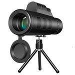 Cezo 40X60 Magnification Zoom HD,Monocular Telescope for Adults and Children,High Power Telescope Gadget, Monocular with Built-in Compass, Scope for Bird Watching Hiking Concert Travelling