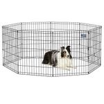 Midwest Foldable Metal Exercise Pen / Pet Playpen, Black 24"W x 30"H