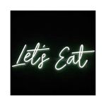 Let's Eat LED Light Neon Sign For Cafe Restaurants (8 x 20 Inches)