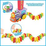 RUTV Domino Train Domino Rally Train Model with Lights and Sounds Construction in 60 Pcs and Stacking Toys Toy for Baby